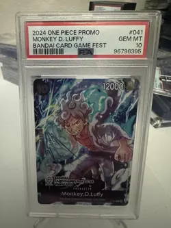 2024 One Piece Promo Monkey D Luffy Bandai Card Game Fest PSA 10 - Image 1