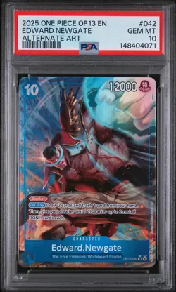 2025 One Piece Carrying On His Will OP13-042 Edward Newgate Alt Art PSA 10 - Image 1