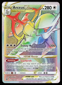 Arceus VSTAR 176/172 Secret Rare Brilliant Stars Pokemon Card - Image 1