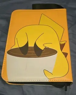 POKEMON TCG Pikachu With Coffee Zip Up Binder Holds 320 Cards - Image 3