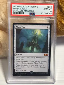 Mana Vault - Ultimate Masters - Mint PSA 10 - MTG Magic the Gathering - Image 1