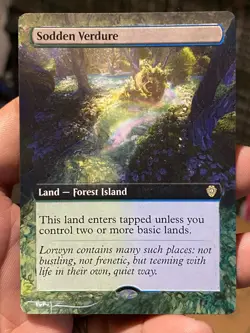 Sodden Verdure Showcase MTG Lorwyn Eclipsed Hand Painted Full Altered Art Tentz - Image 1
