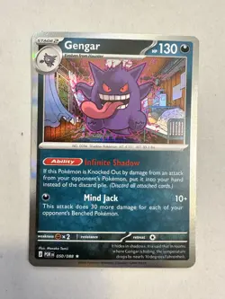 Pokemon TCG Gengar 050/088 Holo 130 HP Stage 2 Mind Jack Ghost Card NM or better - Image 1