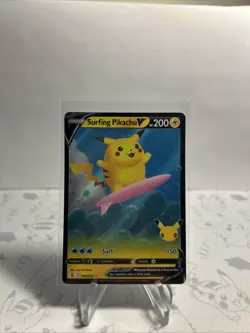 Surfing Pikachu V 008/025 Celebrations - Pokemon Card - NM - Image 1