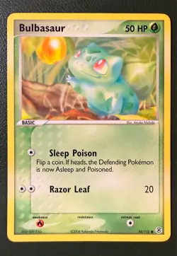 Pokemon TCG Bulbasaur 54/112 FireRed & LeafGreen EX6 LP - Image 1
