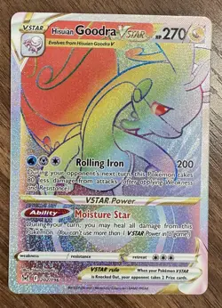 POKEMON TCG Hisuian Goodra VSTAR (Secret) 202/196 Swsh11: Lost Origin Holo - Image 1