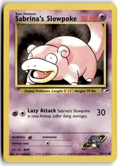 2000 Pokemon - Gym Heroes Sabrina’s Slowpoke #95/132 - Image 1