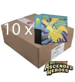 Pokemon TCG Ascended Heroes ELITE TRAINER BOX CASE Factory Sealed 10x ETB Boxes - Image 1