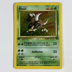 Pinsir Jungle 9/64 holo 1st Edition Scratch Error Pokemon - Image 1