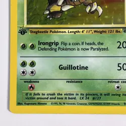 Pinsir Jungle 9/64 holo 1st Edition Scratch Error Pokemon - Image 4