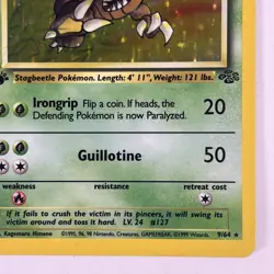 Pinsir Jungle 9/64 holo 1st Edition Scratch Error Pokemon - Image 5
