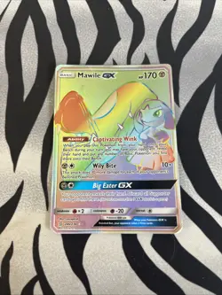 Mawile GX 246/236 Secret Rainbow Rare - 2019 Pokemon Unified Minds DMG Damaged - Image 1