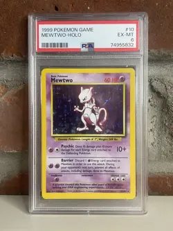 1999 Pokemon TCG Mewtwo Holo PSA 6 #10 - Image 1