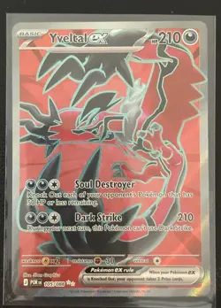 pokemon yveltal ex 105/088 full art ultra rare holo dark 210 hp english - Image 1