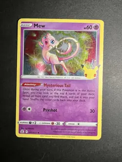 ❤‍🔥 Mew 011/025 Celebrations Holo Pokemon TCG ✨ - Image 1
