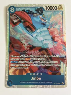 ONE PIECE TCG CARD Game ENGLISH The Azure Sea's Jinbe SR OP14-049 Super Rare NM - Image 1