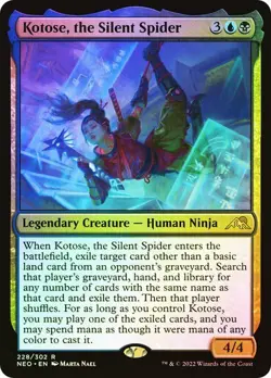 Kotose, the Silent Spider (Foil) - Kamigawa: Neon Dynasty - MTG Magic Pack fresh - Image 1