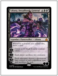 1x Liliana, Dreadhorde General, Magic the Gathering MTG NM - Image 1