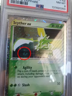 Scyther EX 2003 102/109 Holo Swirl - PSA 8 - Ruby and Sapphire - Pokemon Card - Image 5