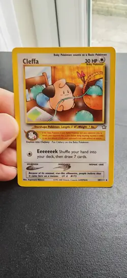 Pokemon TCG Cleffa Neo Genesis Card 20/111 Rare - MP - Image 1