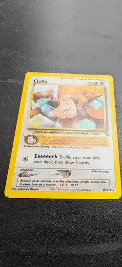 Pokemon TCG Cleffa Neo Genesis Card 20/111 Rare - MP - Image 2