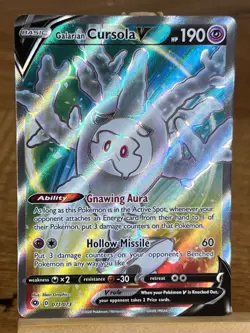 Pokemon TCG Galarian Cursola V 071/073 Champions Path Ultra Rare - Image 1