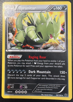 Pokemon TCG Tyranitar 56/124 Holo Rare XY Fates Collide LP - Image 1