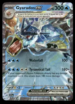 Gyarados EX Scarlet & Violet Double Rare Pokemon Card 045/198 (NM) - Image 1