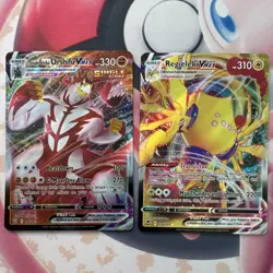 Pokemon Single Strike Urshifu VMAX Regieleki VMAX Holo Lot 2 English 2021 - Image 1