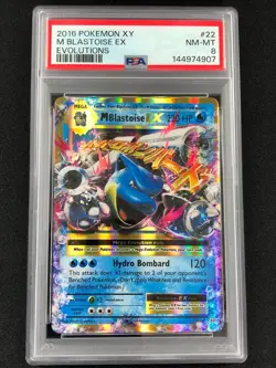 Pokemon 2016 M Blastoise EX 22/108 PSA 8 - Image 1