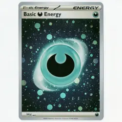 HD Darkness Energy Cosmos Holo with Mew Tail Swirl SVE MEW 007 151 Pokemon Card - Image 2
