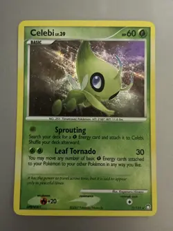 2007 Pokemon Diamond & Pearl Mysterious Treasures Celebi Holo #7/123 - Image 1