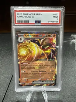 2023 Pokemon PAR EN Armarouge ex #027 PSA 9 MINT - Image 1