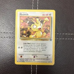 Pokemon TCG - Meowth - 62/82 - Team Rocket - NM Unlimited Common (2000) - Image 1