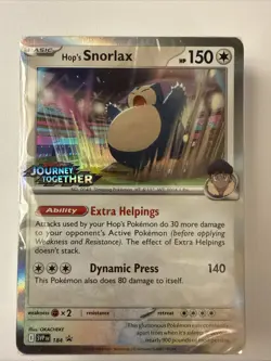 Hop’s Snorlax 184 Black Star Promo 2025 Pokemon Journey Together Sealed Promo - Image 1