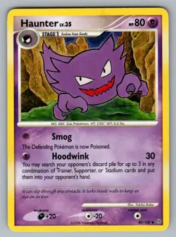 Haunter 40/100 Uncommon Stormfront Pokemon MP - Image 1