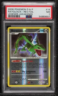 Rayquaza Reverse Foil Pokemon Diamond & Pearl Legends Awakened PSA 7 2008 - Image 1