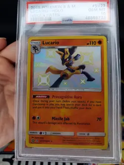 Pokemon Lucario Hidden Fates Holo Rare #SV22 PSA 10 Gem Mint - Image 3