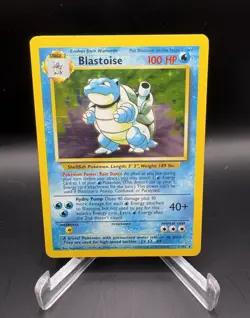 Pokemon TCG Blastoise Base Set Holo Rare 100 HP 2/102 Stage 2 English - Image 1