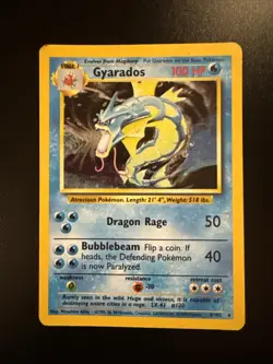 Gyarados 6/102 Base Set Holo Rare Unlimited Pokemon - Image 1