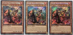 3 x CT10-EN002 Blaster, Dragon Ruler of Infernos - Secret Rare Ltd Ed LP - Image 1