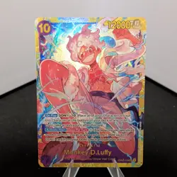 Bandai Monkey.D.Luffy Secret Rare Full Art Holo OP05-119 Awakening One Piece - Image 1