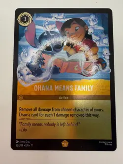 Disney Lorcana Ohana Means Family 32/204 Legendary Cold Foil Card NM Winterspell - Image 1