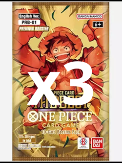 PRB-01 The Best - 3x Booster Bustine Premium One Piece Card Game TCG ENG - Image 1