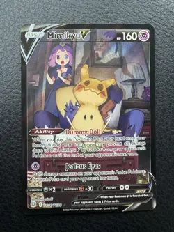 Pokemon Mimikyu v Holo Ultra Rare TCG Card Brilliant Stars TG16/TG30 - Image 1