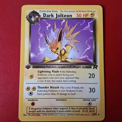 Dark Jolteon 38/82 Team Rocket Regular First Edition Wotc Pokemon Card LP - Image 1