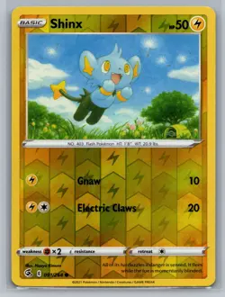 Shinx SWSH08: Fusion Strike #091/264 Common,Reverse Holo Pokemon Card - Image 1