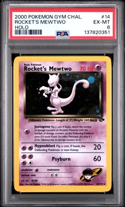 Rocket's Mewtwo 14/132 2000 Holo - PSA 6 - Gym Challenge - Pokemon Card - Image 1