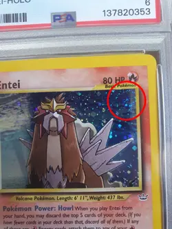 Entei 6/64 2001 Holo Swirl - PSA 6 - Neo Revelation Set - Pokemon Card - Image 5