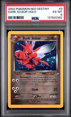 Dark Scizor 9/105 2002 Holo Swirl - PSA 6 - Neo Destiny Set - Pokemon Card - Image 1
